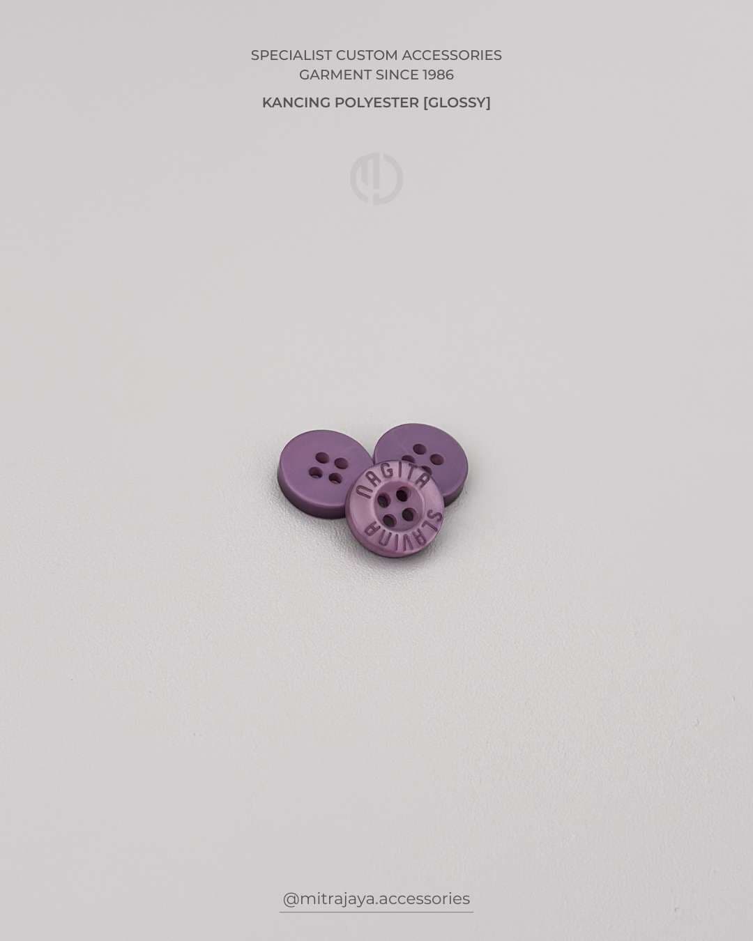 KANCING POLYESTER GLOSSY